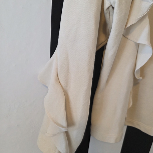 a new day Cream Ruffle Sleeve Sweatshirt - Picture 2 of 5
